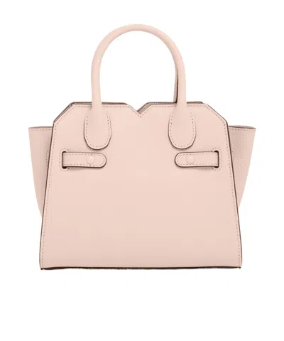 Valextra Double Handle Shoulder Bag In Nude