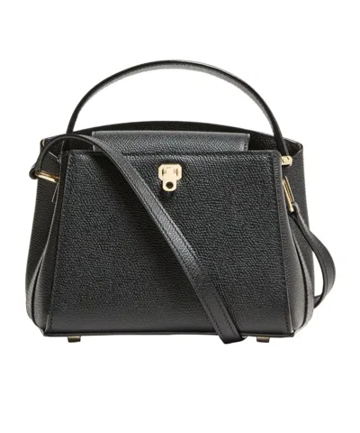Valextra Doublehandle Bag In Black