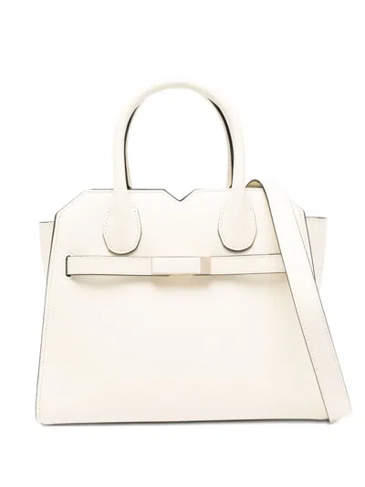 Valextra Flap-buckle Leather Tote Bag