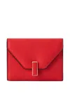 Valextra Flap-closure Leather Wallet In Red