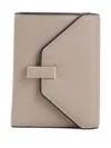 Valextra Leather Textured Wallet Gold Hardware In Neutral