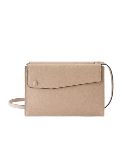 Valextra Flap Shoulder Bag In Brown