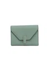 Valextra Flap Fold Textured Wallets & Cardholders In Green