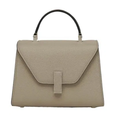 Valextra Grained-leather Crossbody Bag In Nude