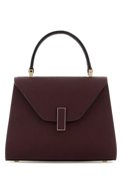 VALEXTRA GRAPE LEATHER MINI ISIDE HANDBAG