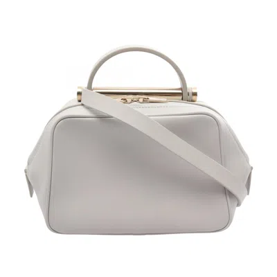 Pre-owned Valextra Gray Leather Handbag Shoulder Bag ()