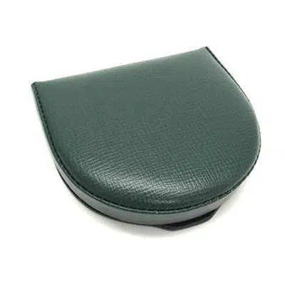 Pre-owned Valextra Green Leather Coin Purse/coin Case ()