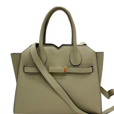 Pre-owned Valextra Green Leather Handbag Shoulder Bag ()