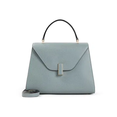 Valextra Calf Leather Shoulder Bag With Flap Closure In Blue