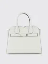 Valextra Structured Shoulder Bag With Detachable Strap In Neutral