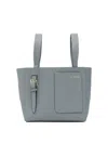 Valextra Mini Soft Leather Bucket Bag In Blue
