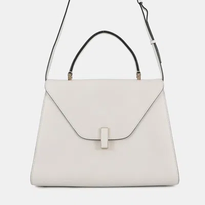 Pre-owned Valextra Idide 2way Handbag Light Gray Leather Size Large