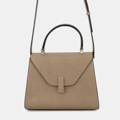Pre-owned Valextra Idide 2way Handbag Oystergray Leather Size Mini In Grey