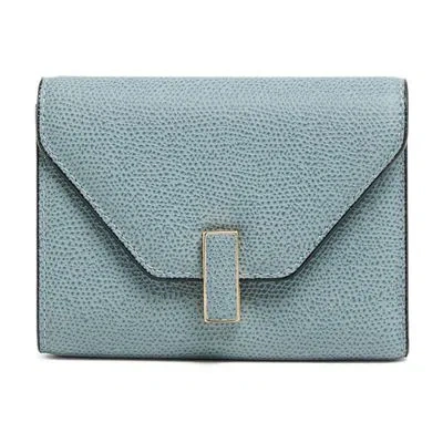 Valextra Iside 3 Cc Folding Wallet In Green