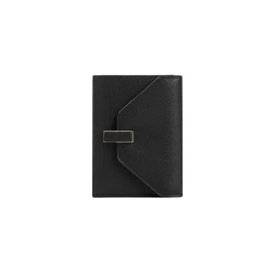Valextra Iside Black Calf Leather Wallet