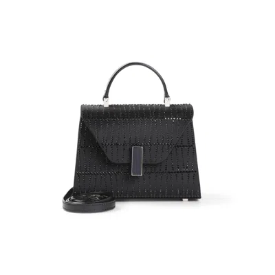 Valextra Iside Black Satin Handbag