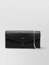 Valextra Iside Chain Strap Rectangular Textured Clutch Bag