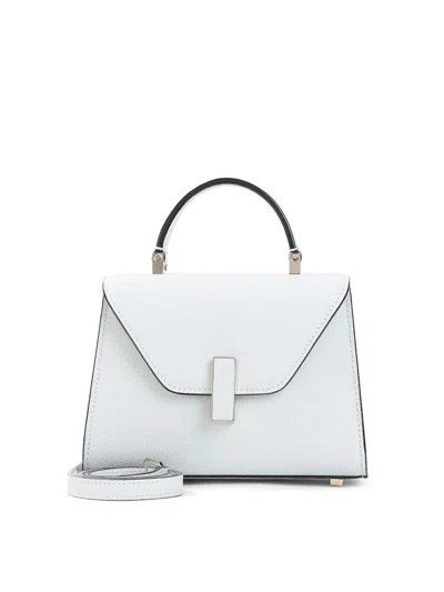 Valextra Iside Crossbody Micro Bag In Silver