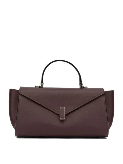 Valextra "iside Editor" Medium Handbag In Burgundy