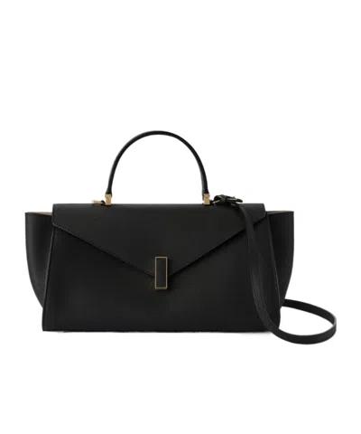 Valextra Iside Editor Top Handle Medium Bag In Black