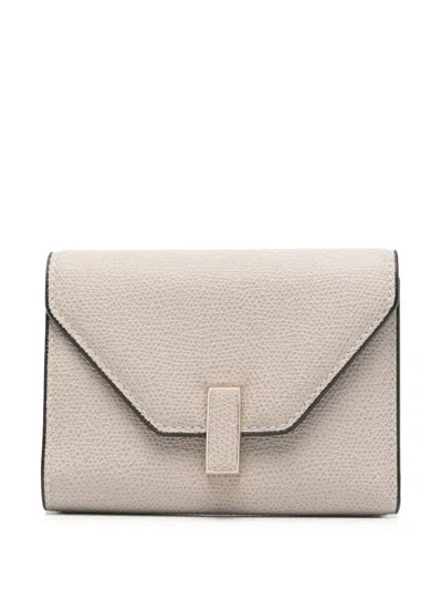 Valextra Iside Fold Wallet In Neutrals