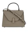 Valextra Iside Foldover Micro Crossbody Bag In Gray