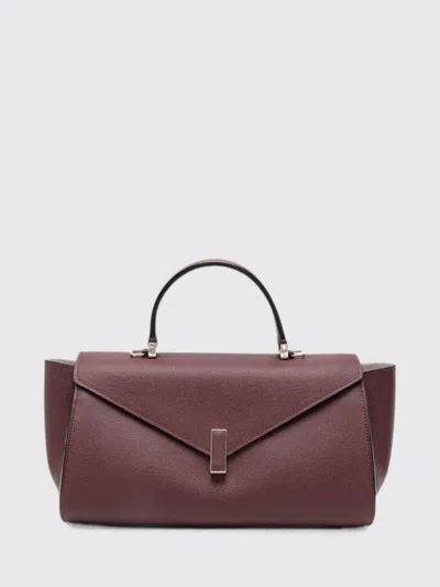 Valextra Iside Grained Calf Leather Top Handle Bag With Shoulder Strap In Brown