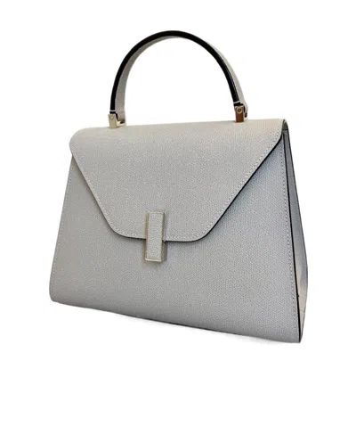 Valextra Iside Grained Leather Tote Bag In Gray