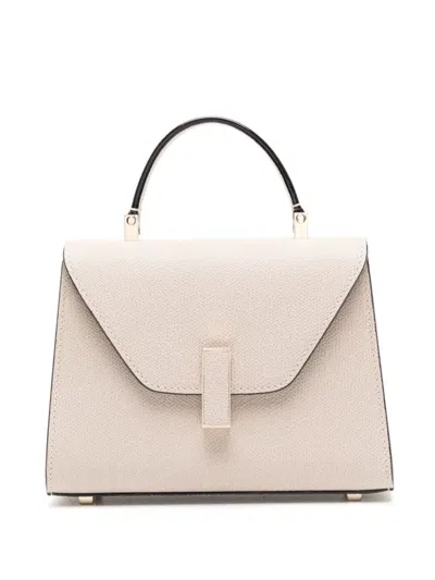 Valextra Mini Iside Grained Leather Bag In Nude