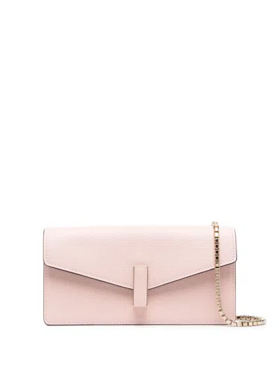 Valextra Iside Leather Clutch Bag In Pink