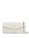 Valextra Iside Leather Clutch Bag In White