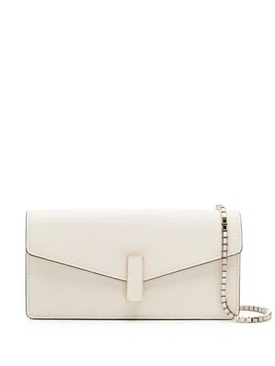 Valextra Iside Leather Clutch Bag In White