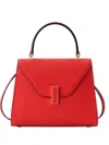 Valextra Iside Leather Mini Tote Bag In Red