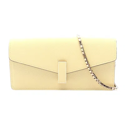Valextra Iside Leather Shoulder Bag Yellow
