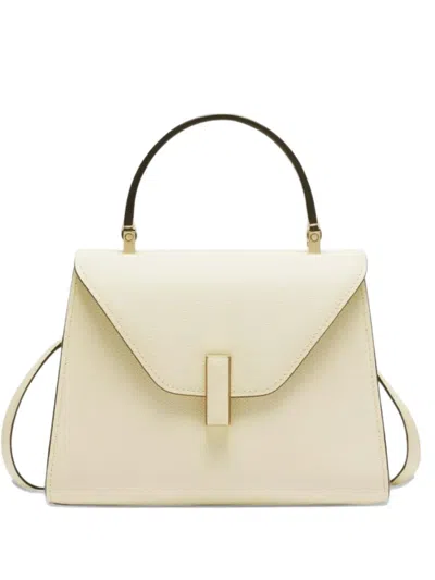Valextra Iside Leather Tote Bag In Neutral
