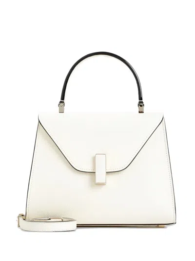 Valextra Iside Leather Tote Bag In White