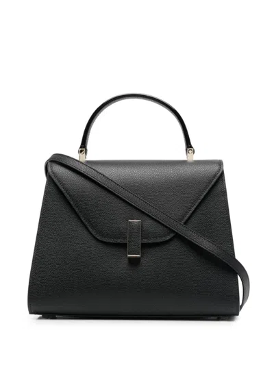 Valextra Iside Medium Leather Handbag In Black