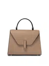 Valextra Micro Iside Leather Crossbody Bag In Brown