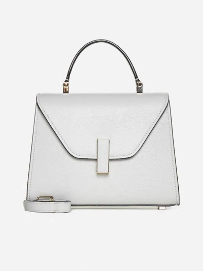 Valextra Iside Leather Tote Bag In Off White