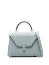 Valextra Micro Iside Leather Top Handle Bag In Blue