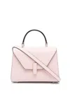 Valextra Iside Micro Leather Handbag In Pink