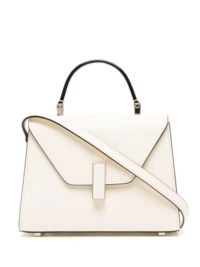 Valextra Iside Micro Leather Handbag In White