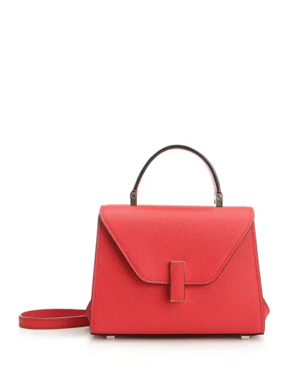 Valextra Iside Mini Textured-leather Tote In Red
