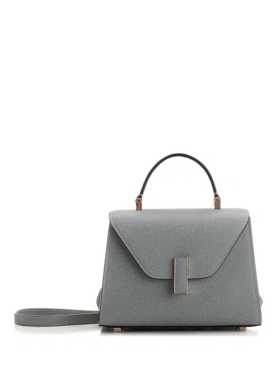 Valextra Iside Medium Textured-leather Tote In Polvere
