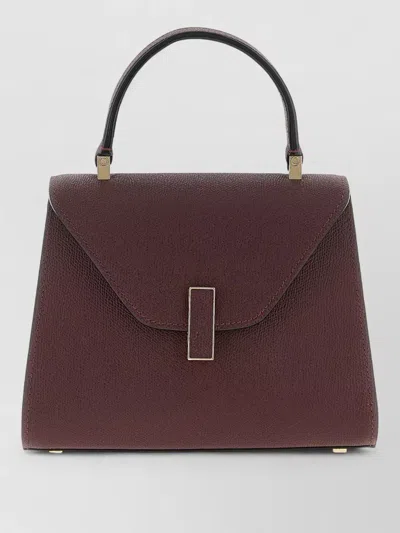 Valextra Iside Mini Bag Adjustable Strap Top Handle In Brown