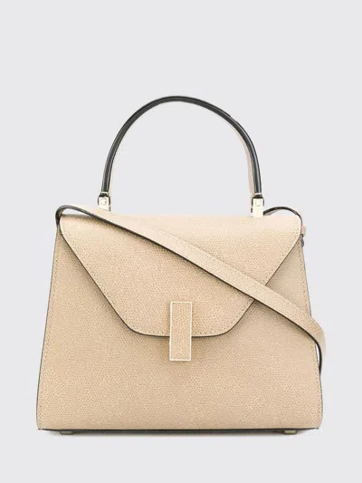 Valextra Iside Mini Grained Calfskin Handbag With Shoulder Strap In Blue