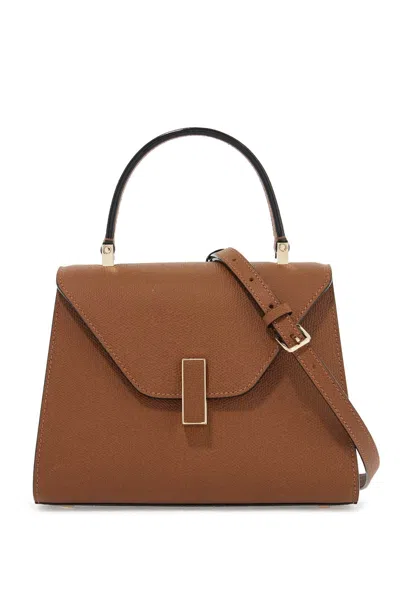 Valextra Mini Iside Leather Top Handle Bag In Brown