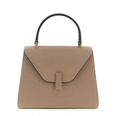 Valextra Micro Iside Leather Crossbody Bag In Brown