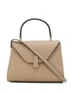Valextra Iside Mini Leather Handbag In Gray
