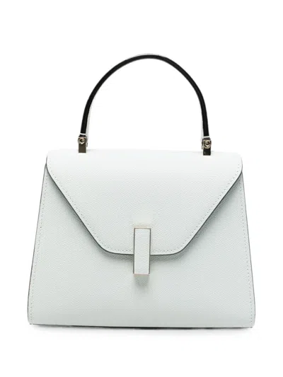 Valextra Iside Mini Leather Handbag In Sky Blue